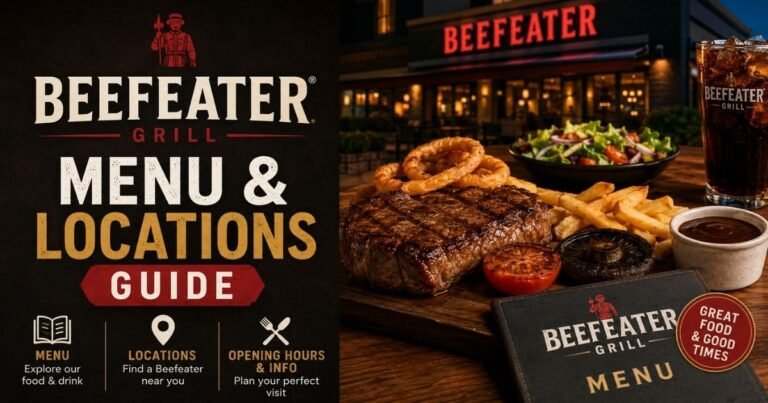 Beefeater Menu & Locations Guide