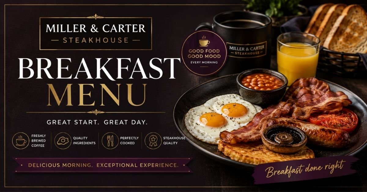 Miller and Carter Breakfast Menu